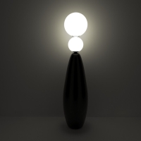 Торшер "Бабл" LED 18Вт 4000К черный 38х38х155см Торшер "Бабл" LED 18Вт 4000К черный 38х38х155см