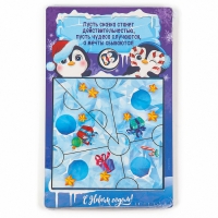 Новогодняя деревянная головоломка для детей &laquo;Новый год! Приключение пингвина&raquo;, 21 х 15 см