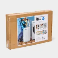 Плетёная корзина для белья с крышкой "Лён" 75л 43&times;32&times;60см, цвет белый