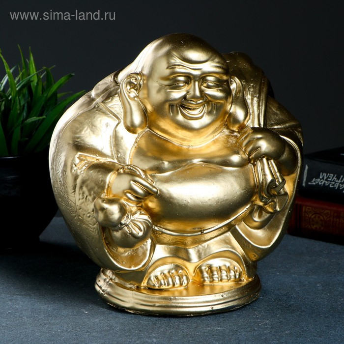 Копилка Копилка "Хотей с мешком" золото, 22х22см