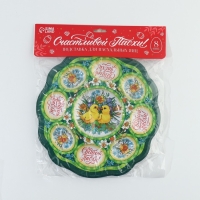 Пасхальная подставка на 8 яиц и кулич &laquo;Цыплята в цветах&raquo; на пасху, 24 х 25 см.