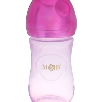 Бутылочка для кормления с наклейками &laquo;Baby&raquo; от 0 мес., 250 мл., цвет фиолетовый, M&B