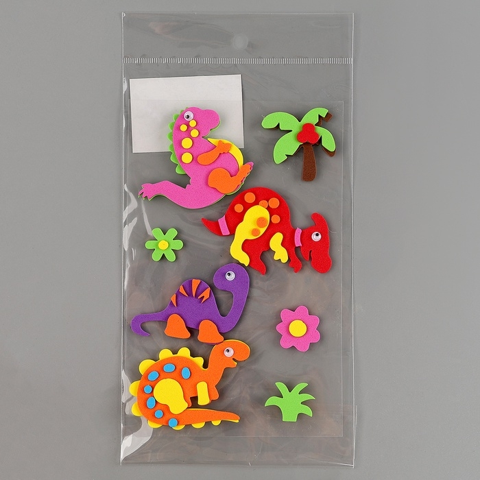 Набор наклеек из EVA "Динозавры", 8 шт