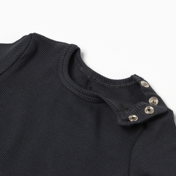 Комплект боди детских MINAKU: Basic Line BABY, цвет светло-серый/графитовый, рост 86-92