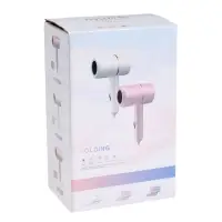 Фен LF-23, 800 Вт, 2 скорости, складная ручка, розово-сиреневый