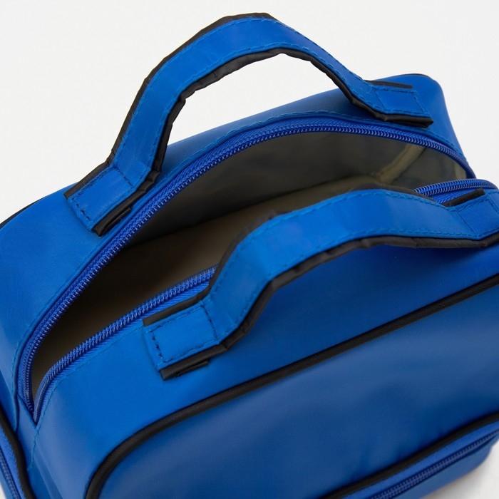 Косметичка, 2 отдела на молниях, цвет синий Косметичка, 2 отдела на молниях, цвет синий