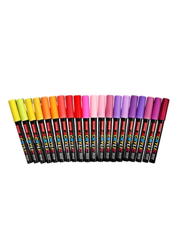 Набор маркеров акриловых 60 цветов, пулевидный наконечник 4мм Набор маркеров акриловых 60 цветов, пулевидный наконечник 4мм