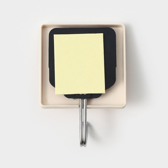 Крючки самоклеящиеся Доляна &laquo;Квадрат&raquo;, 3 шт, цвет светлое дерево