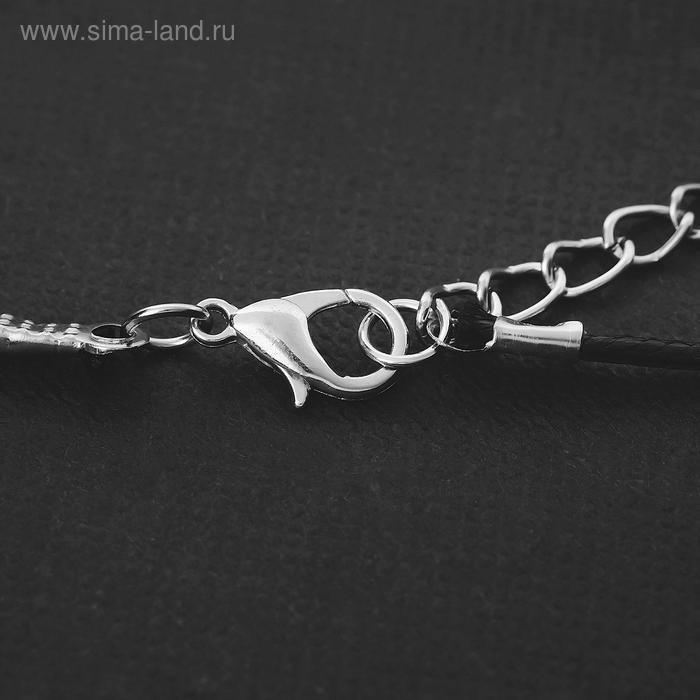 Кулон на шнурке &laquo;Анатомия&raquo; сердце, цвет чернёное серебро на чёрном шнурке, 43 см