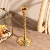 Подсвечник на 1 свечу "Волли" латунь 22,5х9х9 см Подсвечник на 1 свечу "Волли" латунь 22,5х9х9 см