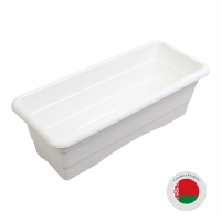 Ящик для цветов, 40 &times; 17,5 &times; 13,5 см, 6 л, белый