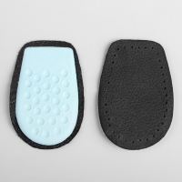 Подпяточники для обуви, кожаные, 9,5 &times; 7 см, пара, цвет чёрный