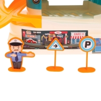 Парковка-автотрек &laquo;Город&raquo;, с 6 машинами, свет и звук, работает от батареек