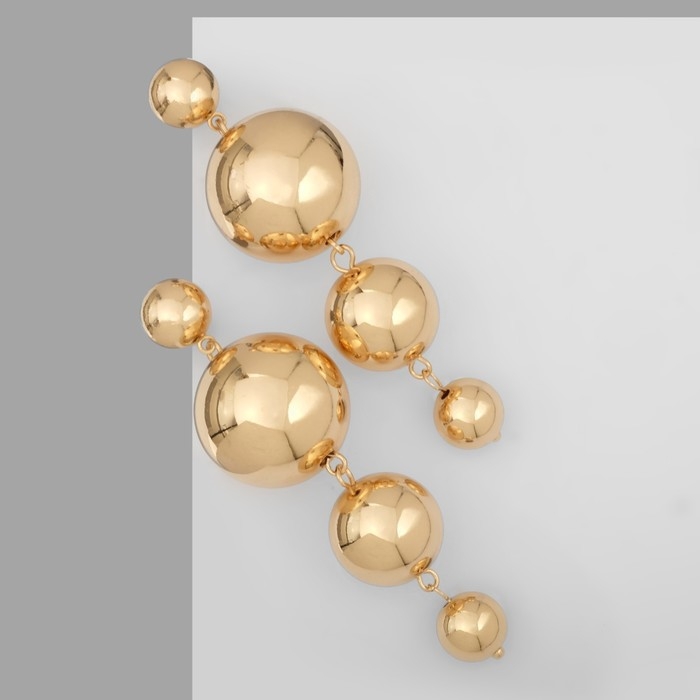 Серьги висячие &laquo;Лусон&raquo;, цвет золото, 6,5 см