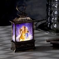 Светодиодная фигура &laquo;Дед Мороз и Снегурочка&raquo; 7.6 &times; 13.5 &times; 3.2 см, пластик, батарейки AG13х3 (в комплекте), свечение тёплое белое