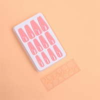 Накладные ногти &laquo;Перламутр&raquo;, 12 шт, с клеевыми пластинами, форма балерина, розовые