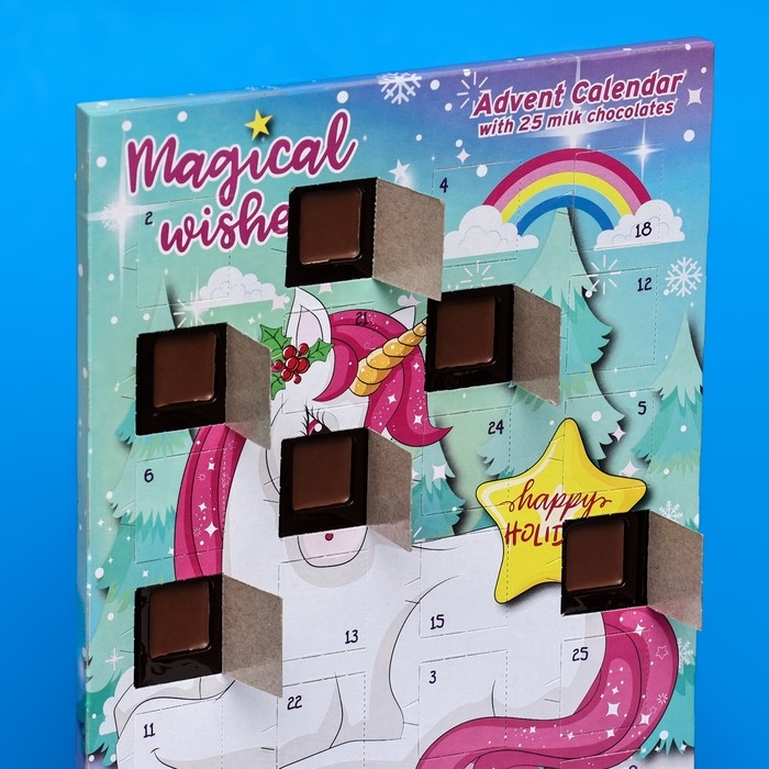 Новый год. Адвент-календарь ChokoTime " Волшебные пожелания единорога", 65 г