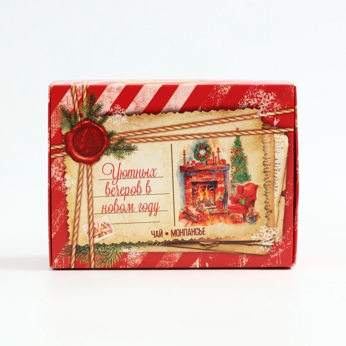 Подарочный набор новогодний &laquo;Уютных вечеров&raquo;: чай, монпансье