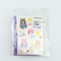 Кольцо 3 шт с тату Cute girl 8 х 12 см