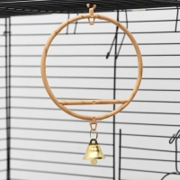 Качели для птиц круглые d 11,5 см, с колокольчиком, бежевые Качели для птиц круглые d 11,5 см, с колокольчиком, бежевые