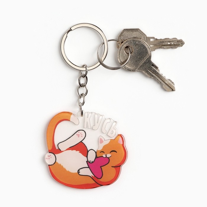 Брелок для ключей акриловый &laquo;Знают котики&raquo;, 10 х 5 см