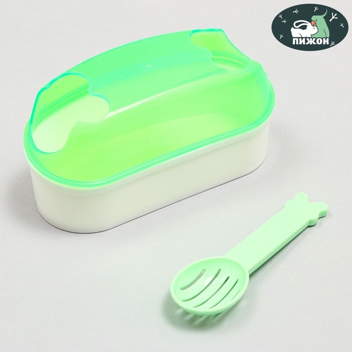 Туалет-туннель с лопаткой для грызунов Туалет-туннель с лопаткой для грызунов "Пижон", 14,5 х 7 х 7 см, зелёный