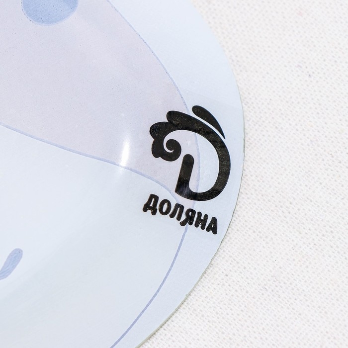 Блюдо стеклянное сервировочное Доляна &laquo;Цветочный кролик&raquo;, 20&times;13,5 см