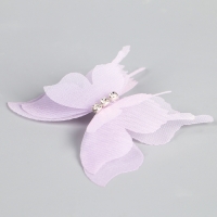 Декор для творчества &laquo;Бабочка&raquo;, трёхслойный, набор 12 шт., размер 1 шт. &mdash; 5 &times; 4,5 см, цвет сиреневый