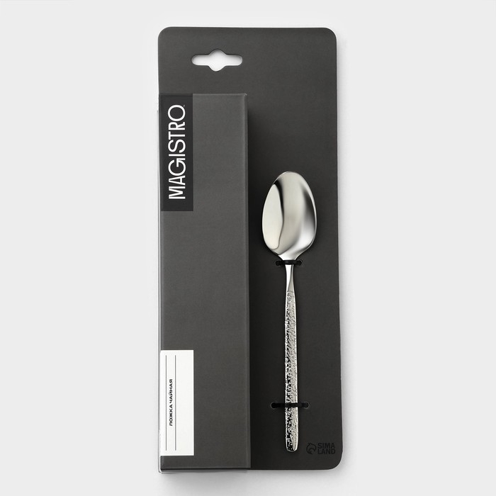 Набор ложек чайных из нержавеющей стали Magistro &laquo;Олин&raquo;, длина 13 см, 6 шт, цвет серебряный