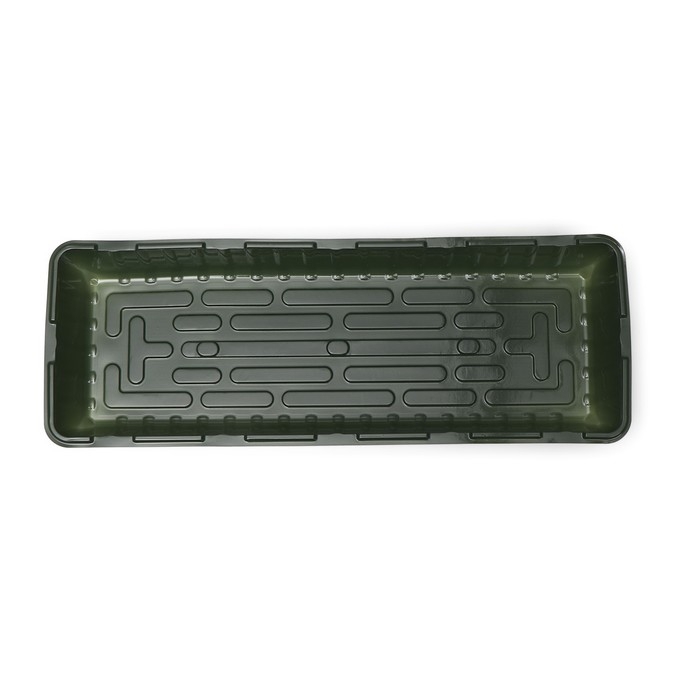 Мини-парник для рассады, 58 &times; 21 &times; 12 см, без вставок, тёмно-зелёный, Greengo