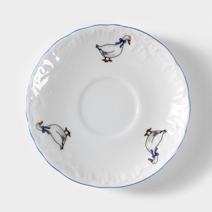 Блюдце &laquo;Рококо. Гуси&raquo;, d=12,5 см