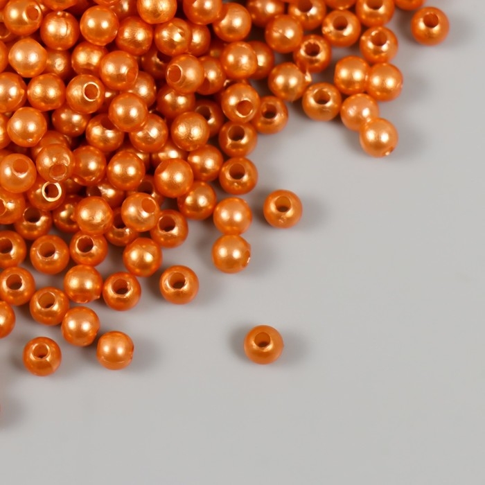 Набор бусин Набор бусин "Жемчуг" d 4 мм, 250 гр, тёмно-бежевый