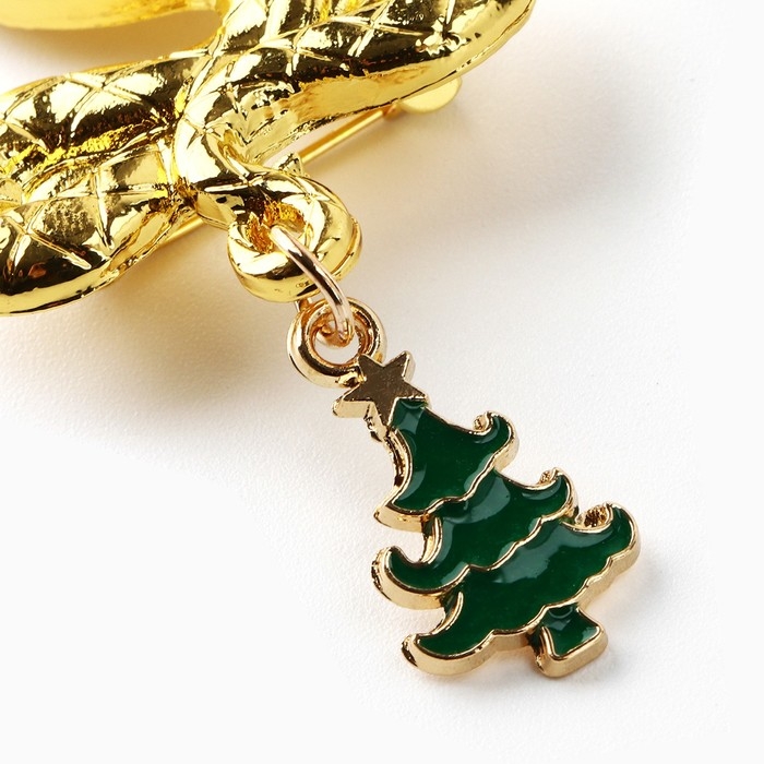 Брошь новогодняя &laquo;Happy New Year&raquo;, на Новый год, 6 х 8 см