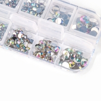 Стразы для творчества холодной фиксации с инструментами и клеем, цвет белый AB, размер от 1,5-6 мм, подходят для лица и ногтей Стразы для творчества холодной фиксации с инструментами и клеем, цвет белый AB, размер от 1,5-6 мм, подходят для лица и ногтей