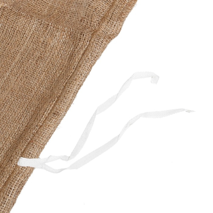 Мешок джутовый, 50 × 69 см, плотность 260 г/м², плетение 46 × 34 нити, с завязками Мешок джутовый, 50 × 69 см, плотность 260 г/м², плетение 46 × 34 нити, с завязками