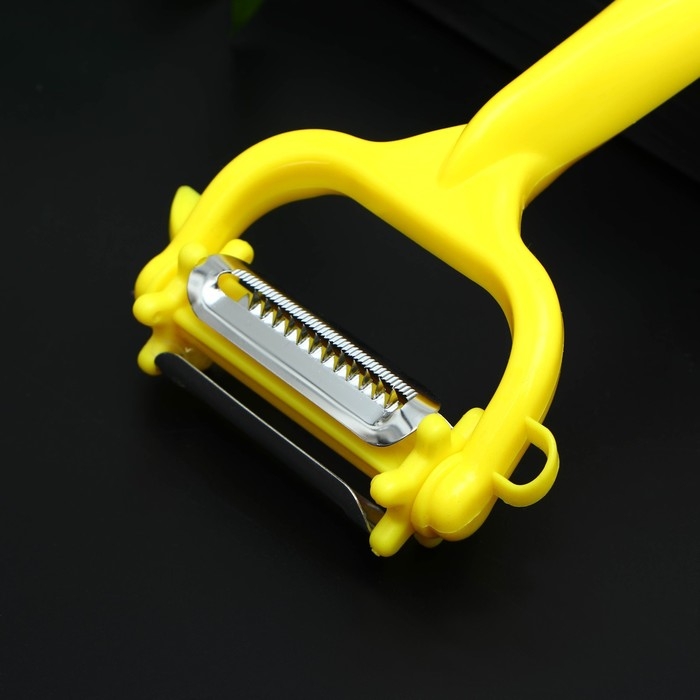 Овощечистка многофункциональная Доляна, 16&times;9 см, цвет жёлтый