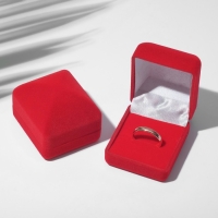 Футляр бархатный под серьги/кольцо &laquo;Традиции&raquo;, 4,5&times;5, цвет красный