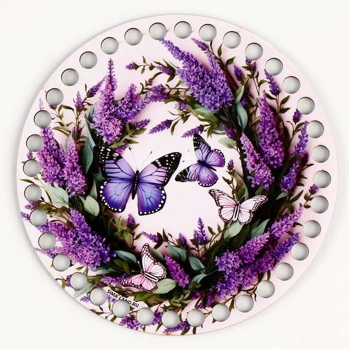 Донышки для вязания 2 в 1 &laquo;Весенняя нежность&raquo;, круг 15 см, хдф 3 мм