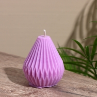 Свеча "Груша в ромбик" 6х6х8 см, соевый воск МИКС Свеча "Груша в ромбик" 6х6х8 см, соевый воск МИКС