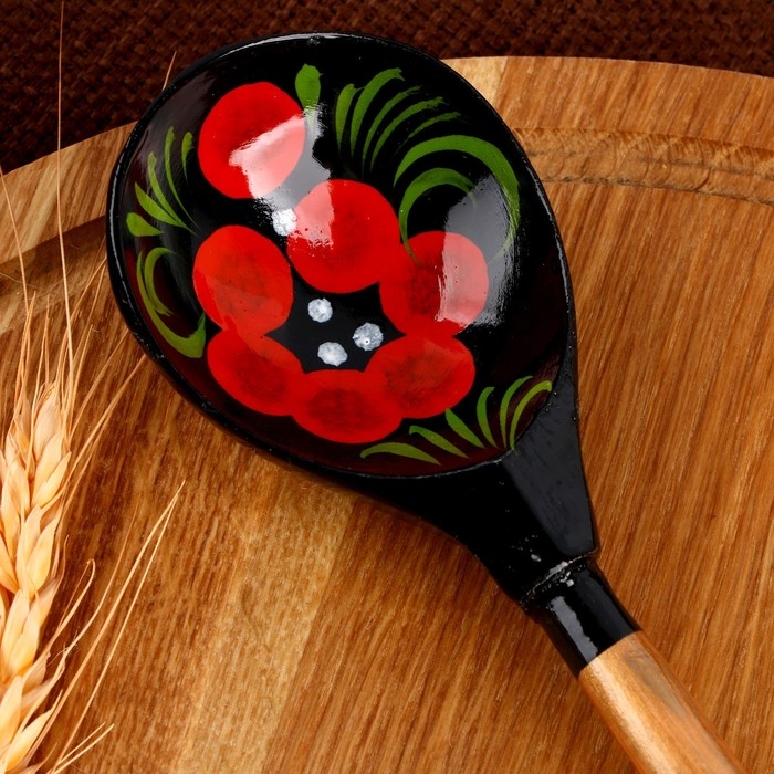 Ложка деревянная, окрашенная, большая Ложка деревянная, окрашенная, большая