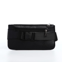 Сумка поясная на молнии, 2 наружных кармана, цвет чёрный Сумка поясная на молнии, 2 наружных кармана, цвет чёрный