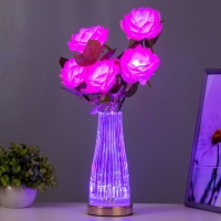 Ночник "Розы" 5хLED 4000К розовый 20х20х50см RISALUX Ночник "Розы" 5хLED 4000К розовый 20х20х50см RISALUX