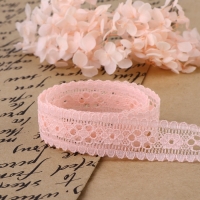 Кружево капроновое, 22 мм &times; 10 &plusmn; 1 м, цвет нежно-розовый