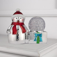 Световой прибор &laquo;Снеговик с шаром&raquo; 10 см, свечение RGB, 220 В