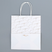 Пакет подарочный крафтовый, упаковка, &laquo;С днём рождения&raquo;, 22 х 25 х 12 см