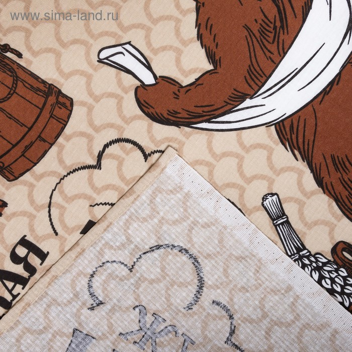 Полотенце Полотенце "С добрым паром" 60х146 см, 100% хлопок 160 гр/м2