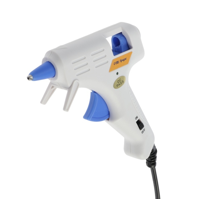 Клеевой пистолет ТУНДРА, 25 Вт, 220 В, эргономичная рукоятка, антикапля, шнур 1.3 м, 7 мм Клеевой пистолет ТУНДРА, 25 Вт, 220 В, эргономичная рукоятка, антикапля, шнур 1.3 м, 7 мм