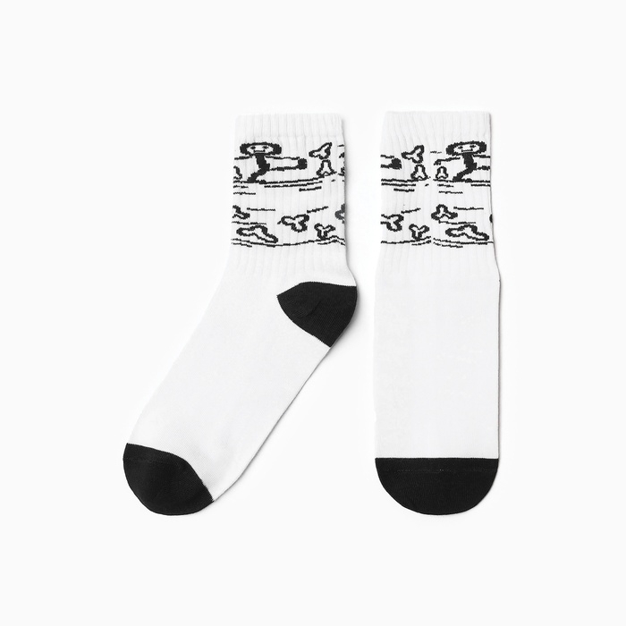 Носки мужские, цвет белый, размер 27 Носки мужские, цвет белый, размер 27