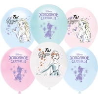 Шар латексный 12'' &laquo;Холодное сердце&raquo;, пастель, 2-сторонний, набор 25 шт., МИКС