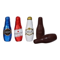 Новый год. Шоколад фигурный ALCOOLS DE FRANCE, с алкогольной начинкой, ассорти, 9 г